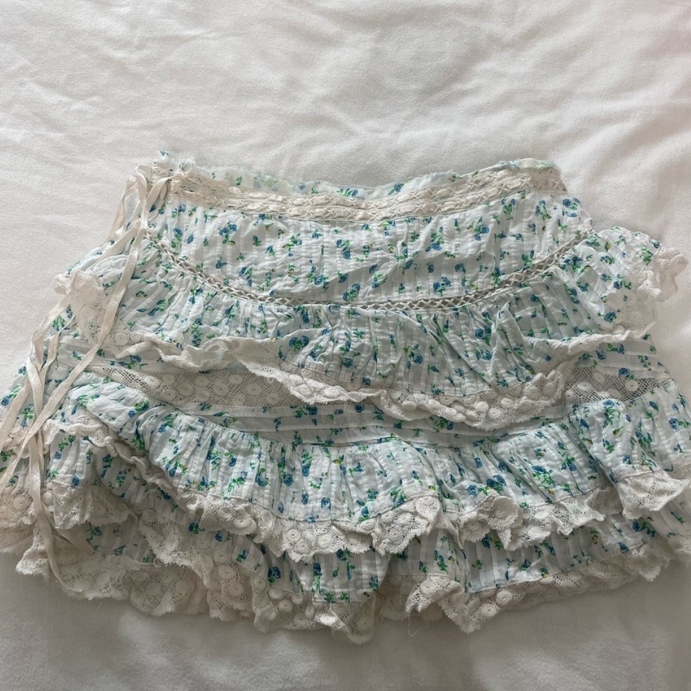 Loveshackfancy bara floral skirt